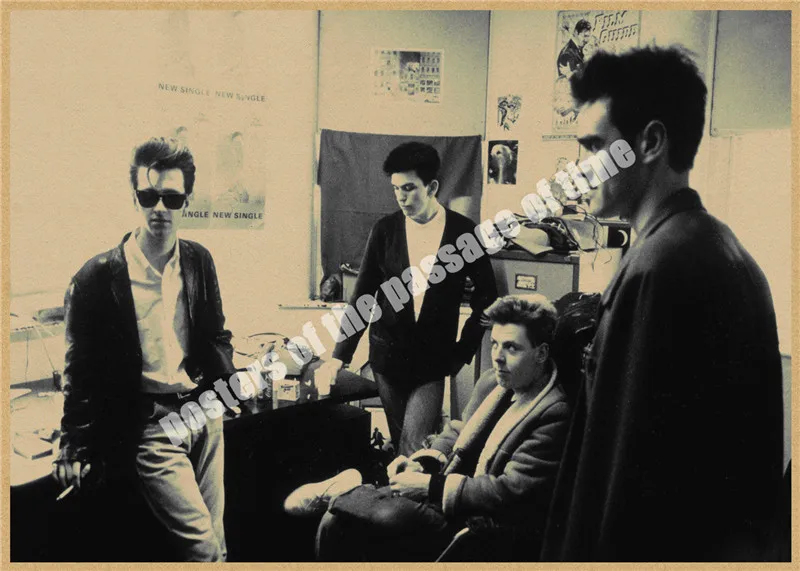 Ностальгический рок The Smiths с фото группы старая бумага плакат армейский вентилятор гостиная художественные изделия для стен стикер бар дизайн