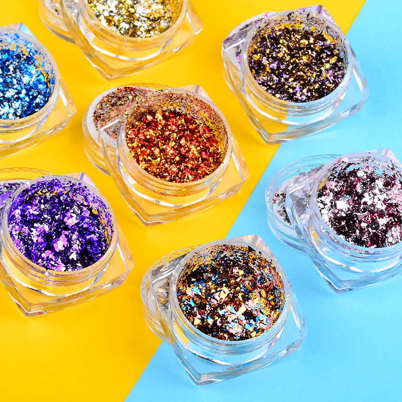 1 коробка 8 г золотые серебряные блестки алюминиевая фольга для творчества