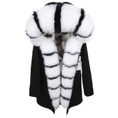 OFTBUY, зимняя женская куртка, длинная парка, Воротник из натурального Лисьего меха, капюшон, подкладка из лисьего меха, толстая теплая парка, уличная одежда - Цвет: 24