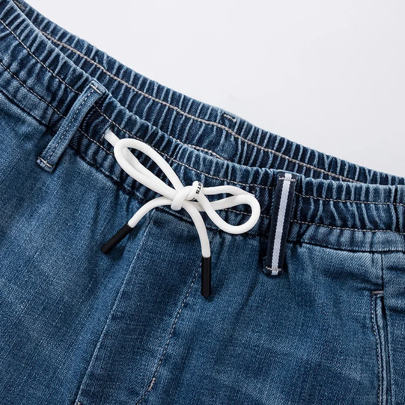 Мужские джинсы на шнурке SEMIR цветные штаны с эластичной талией котом и царапинами