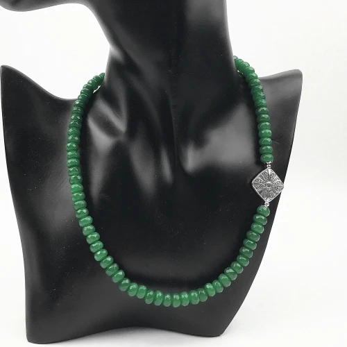 Emeralds Ювелирные изделия из натурального камня, винтажные классические украшения ручной работы, великолепные изумруды или сапфиры или рубины, Подвески из бисера, ожерелье - Окраска металла: Emeralds