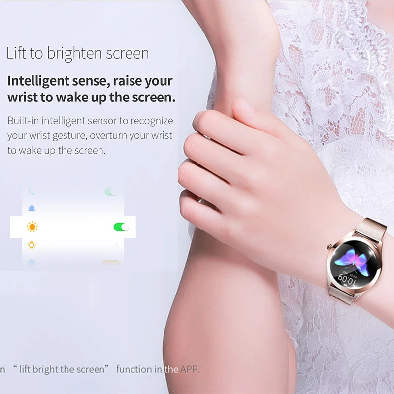 Fentorn Смарт-часы Модные женские Bluetooth умные часы браслет с монитором сна для ios android телефон