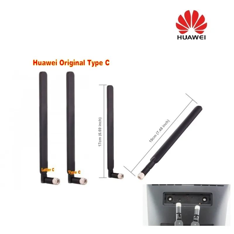 Оригинальная Внешняя Антенна HUAWEI 4G LTE 2x для B593 B890 B880 SMA C type Black|huawei lte 4g|4g huaweihuawei 4g |