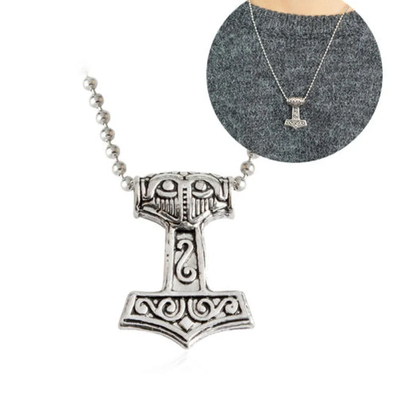 JEPHNE Jewelry Thors Hammer Мужская нордическая подвеска с символикой викингов миф ожерелье