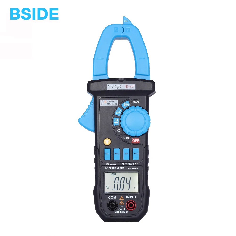 Мини Цифровые токовые клещи AC/DC напряжение тока BSIDE ACM01Plus True RMS Авто Диапазон VFC емкость Бесконтактный мультиметр