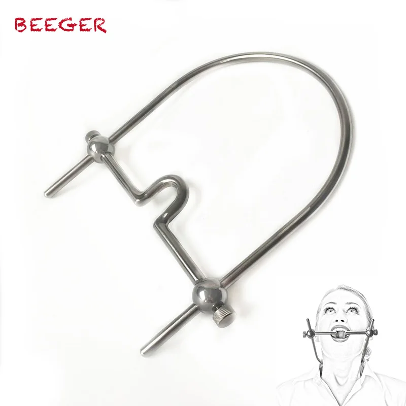 BEEGER BDSM bondage stainless steel open mouth gag ring neck collar adult games cosplay slave restraints fetish toys | Красота и
