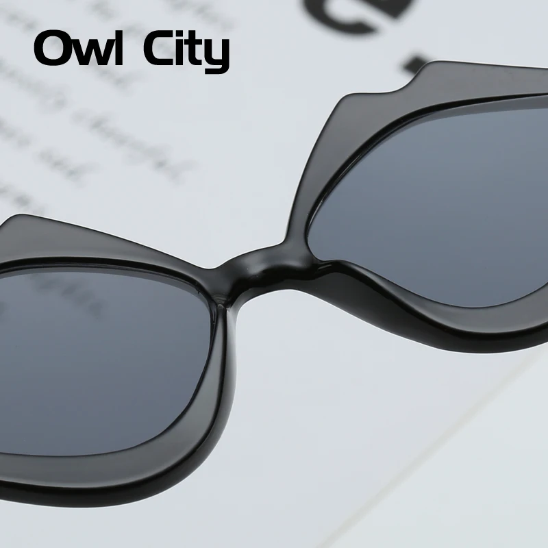 Женские винтажные солнцезащитные очки в форме губ Owl брендовые дизайнерские