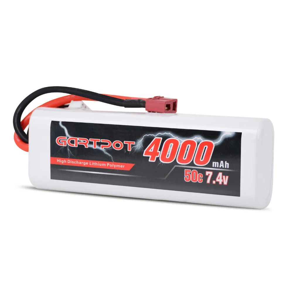 GARTPOT Lipo батарея 4000mAh 7,4 V 50C батарея lipo 2S RC Lipo 7,4 v  батарея с Deans T вилка для RC грузовика RC автомобиля Traxxas Slash |  Игрушки и хобби | АлиЭкспресс