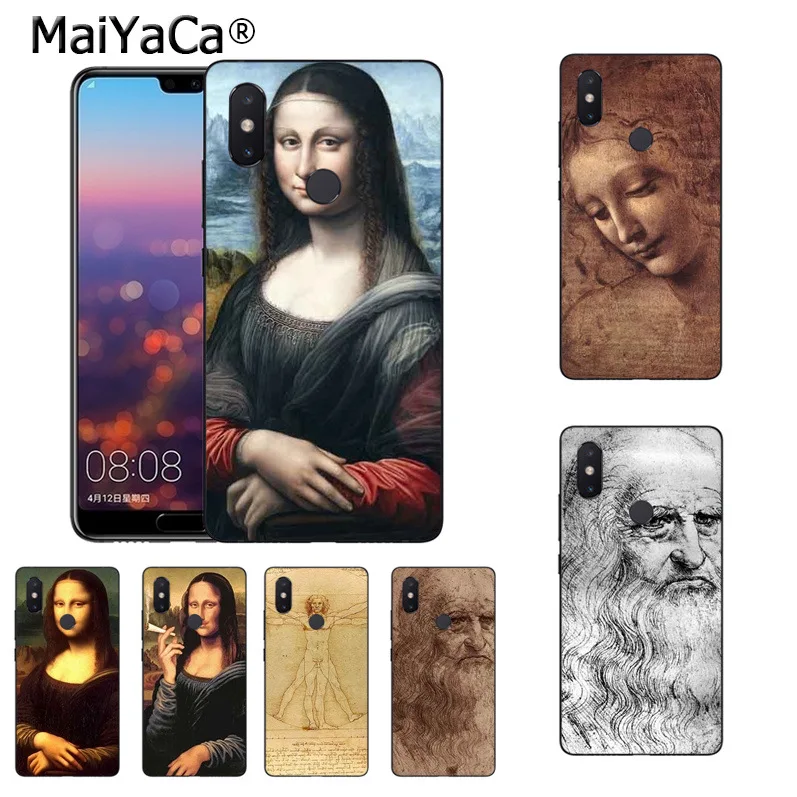 MaiYaCa Da Vinci Mona Lisa цветной милый чехол для телефона аксессуары xiaomi mi 8se 6 note3 redmi 5 5plus note