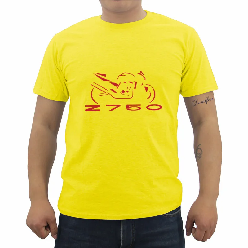 Новая модная повседневная мужская футболка с принтом японского мотоцикла Z750
