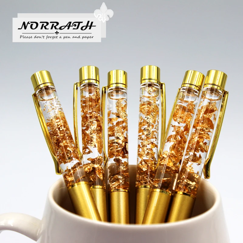 Золотая шариковая ручка роскошные ручки для письма вращающаяся металлическая офисные принадлежности