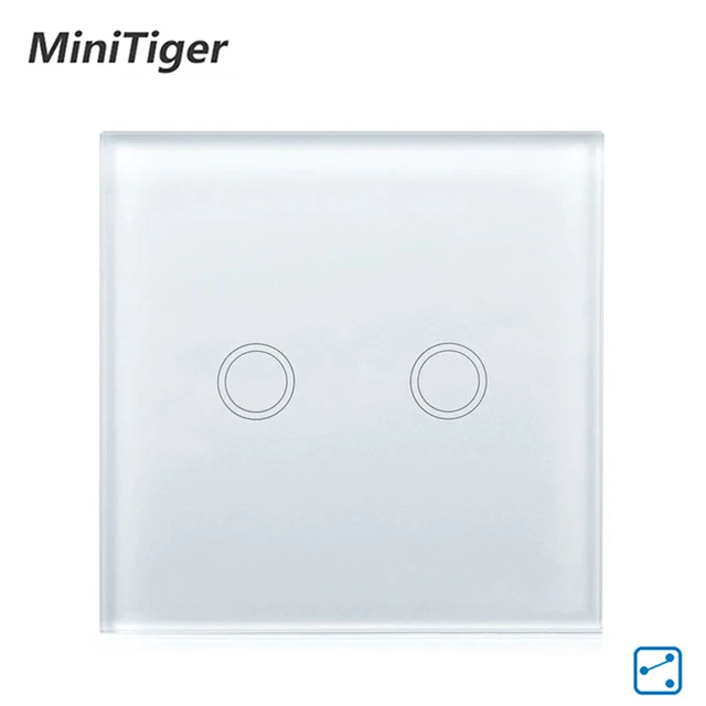 Minitiger ЕС Стандартный стены вытертые штаны сенсорный выключатель 1/2/3 Gang 2 Way