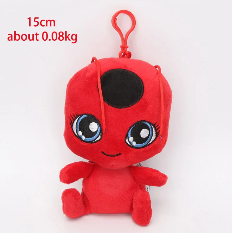 red 15 см Божья коровка плюшевые куклы Дети Леди Жук мягкие игрушки косплей маски сумки аксессуары брелок кулон мультфильм Животные Куклы - Цвет: red