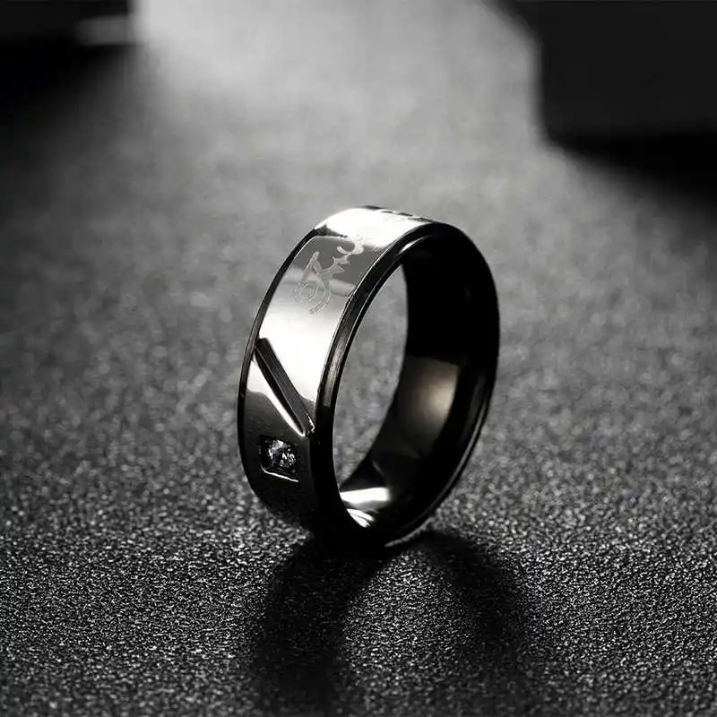 Engagement Rings With CZ Black Band SYLTGR100-A | Украшения и аксессуары