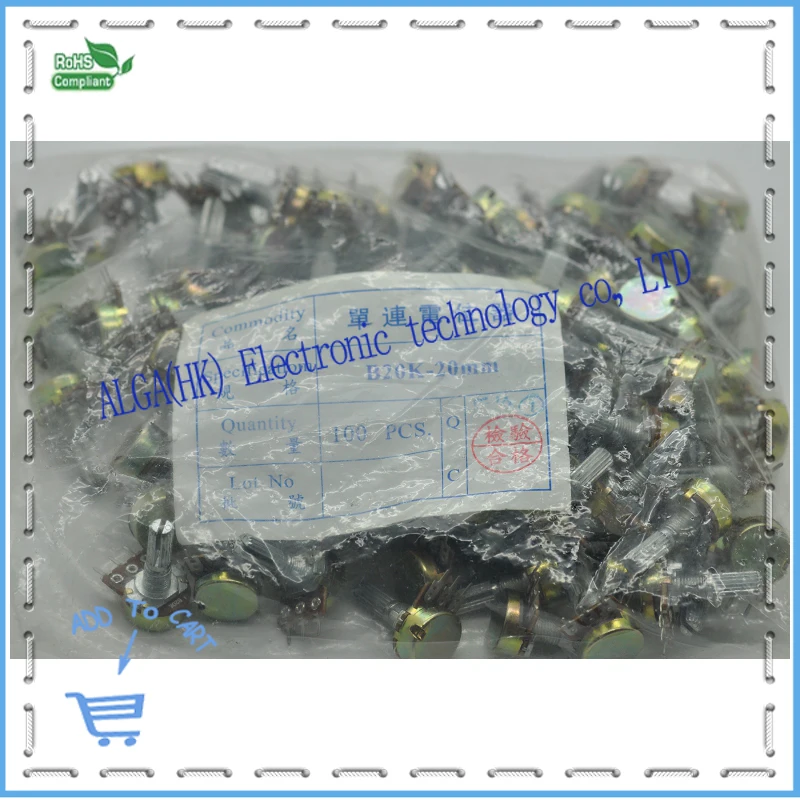 

WH148 одношарнирный потенциометр B20K (хвостовик), 3 фута, Длина ручки 20 мм с гайками.