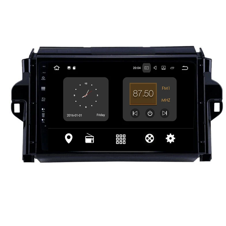 9-дюймовый автомобильный dvd-плеер на основе Android для Toyota Fortuner 2016-с радио gps