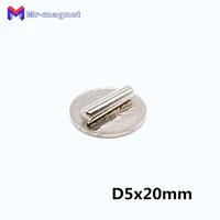 2000pcs 5 x 20 mm magnet strong round magnets dia 5x20 mm 520 magnets n50 rare earth neodymium rod 5x20 d520 mm magnet