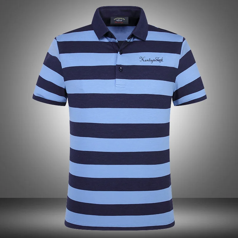 Новая мужская футболка 2018 летняя хлопковая Футболка с отложным воротником