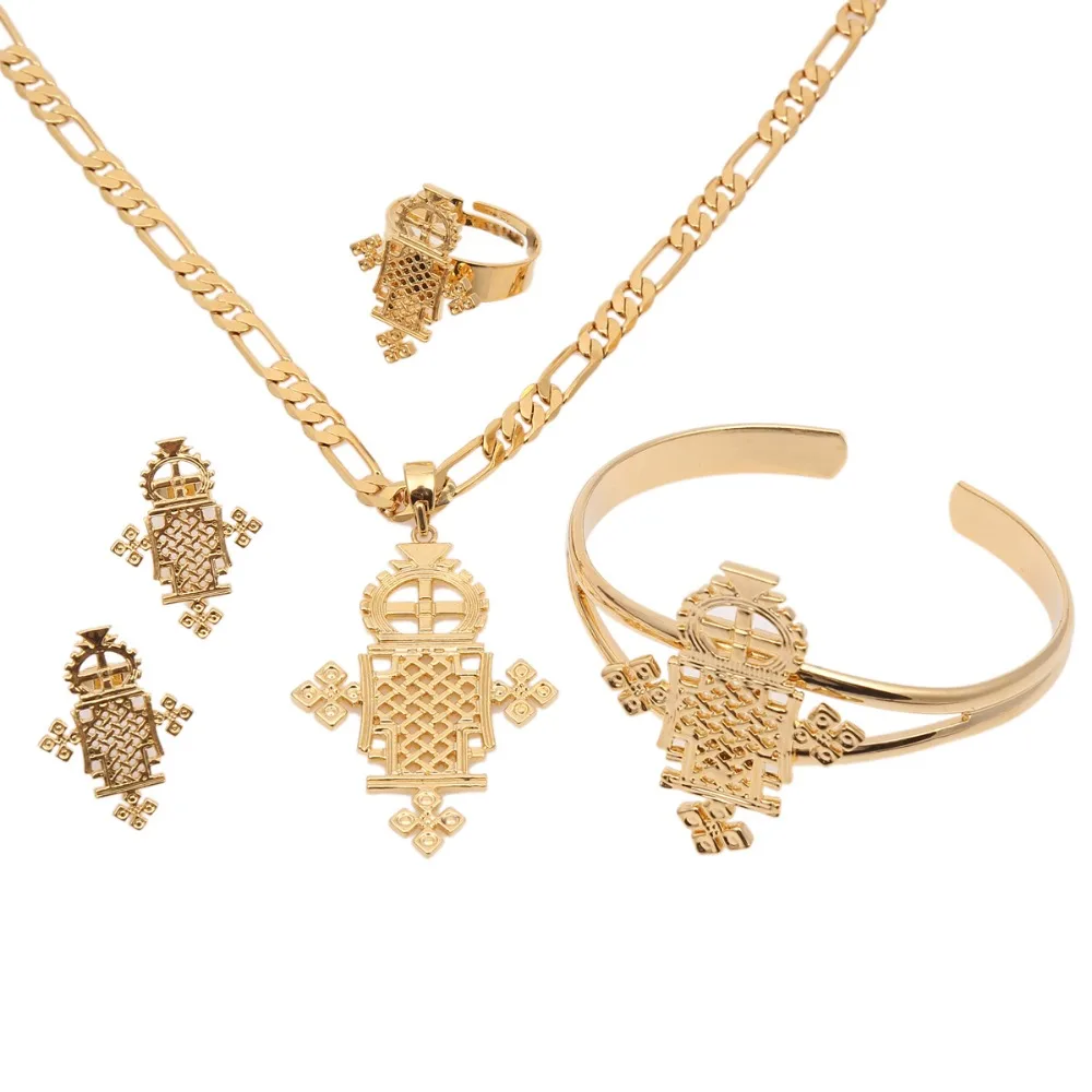 Новое поступление комплекты ювелирных украшений наборы из 24 каратного золота