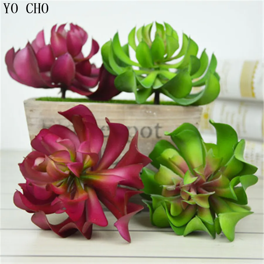 Искусственные суккуленты искусственные растения Пластиковые Зеленые садовый