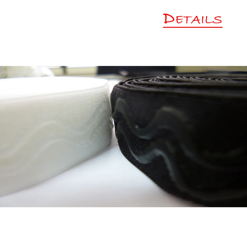 Эластичная лента черного цвета с силиконовой подкладкой 0 78 дюйма эластичная для