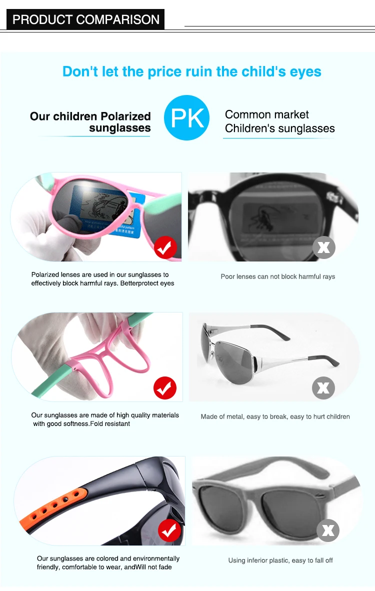 Children Glasses Children's Sunglasses Polarized Silica gel Outdoor Sport Sun Glasses Colorful Sunglass Kids oculos infantil