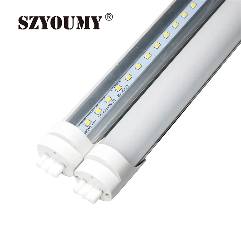 Новая светодиодная лампа SZYOUMY T8 молочная крышка 9 Вт 2 фута 14 3 22 4 24 5 футов 28 6 6000K