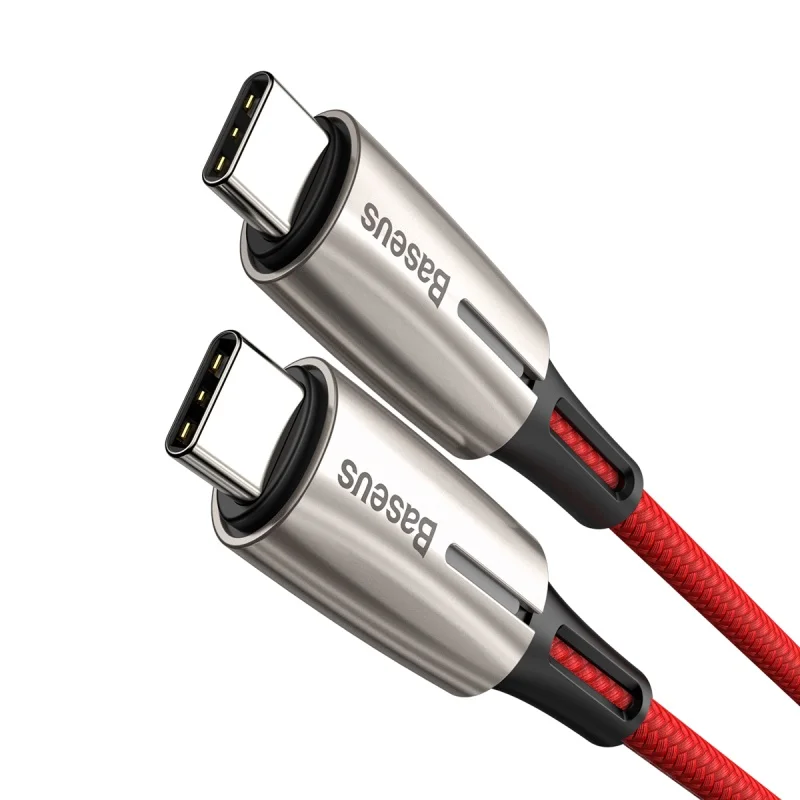 Red Baseus usb type C кабель для USB C кабель для samsung S10 S9 USBC PD 60 Вт Быстрая зарядка зарядное устройство USB-C type-C кабель для Xiaomi Mi 9 8 - Цвет: Red
