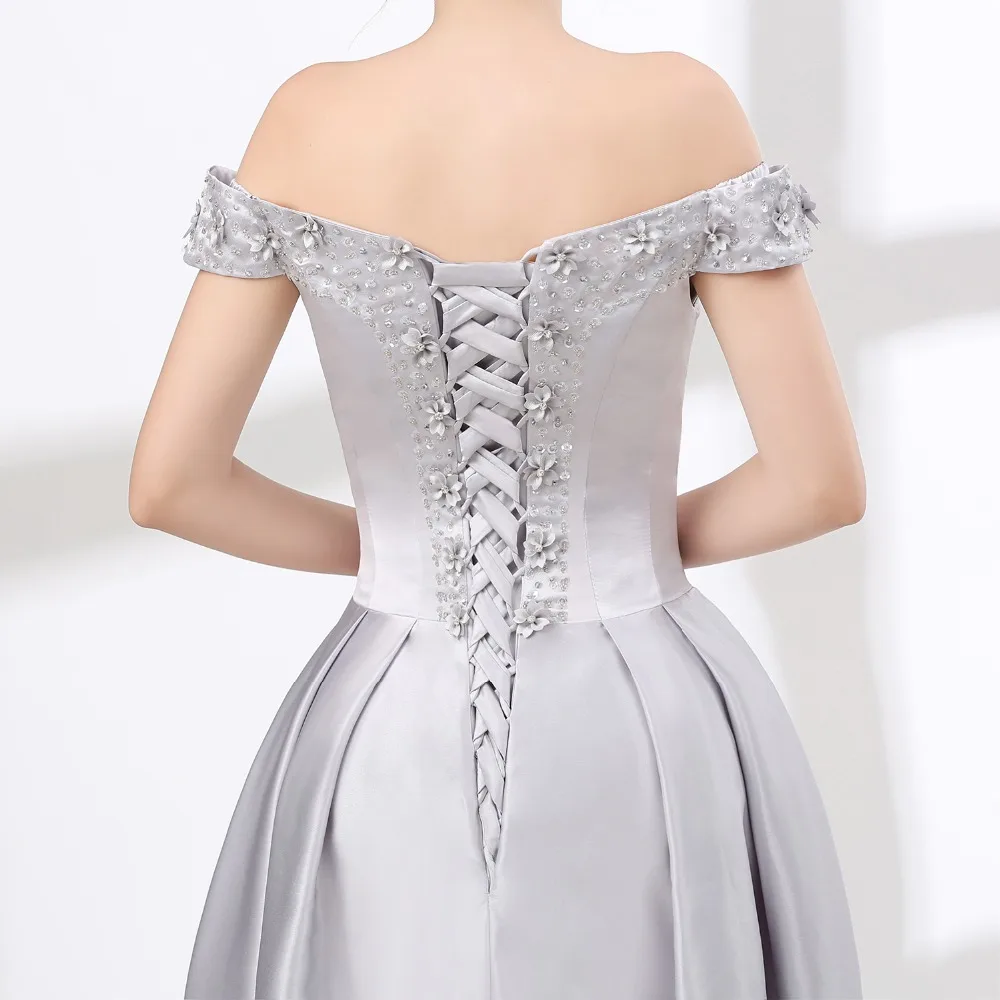 

ANTI Luxury Crystal Dimensional Flower Robe de Soiree Evening Dress Long Vestido De Festa Formal Dresses Gown 3D Illusion