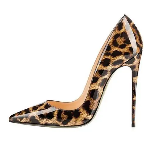 

Hot Selling Leopard Printed High Heel Shoes 2019 Summer Newest Pointed Toe Thin Heels Woman Pumps Sexy Party Heels