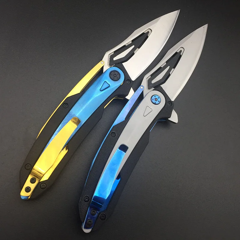 SR SR999 5Cr15Mov лезвие G10 + стальная ручка складной нож Дизайн узора кемпинг выживание