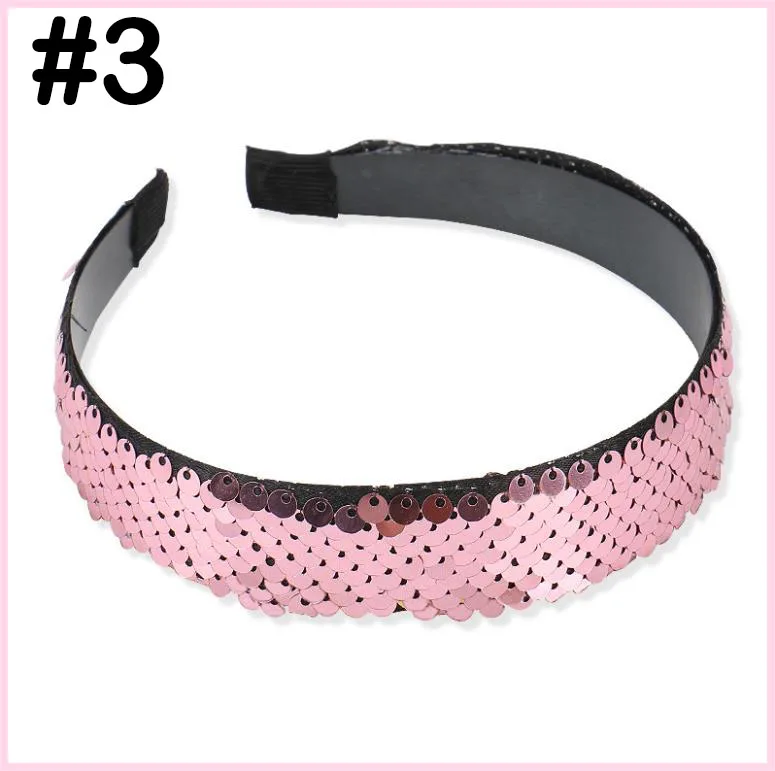 Бесплатная доставка 10 шт. двухсторонняя жесткая повязка на голову с блестками