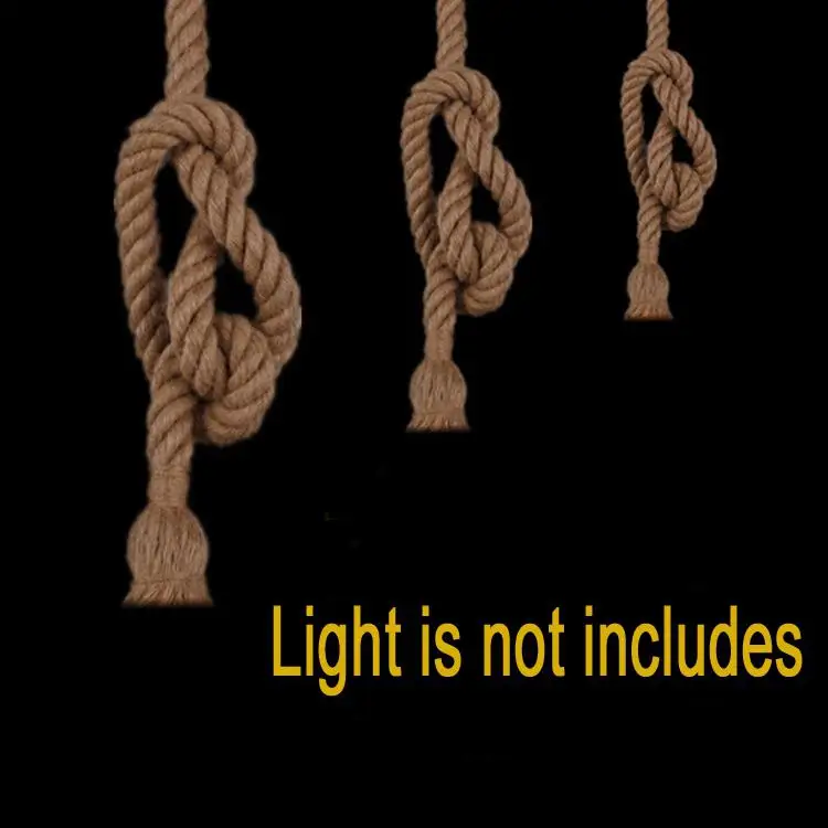 Винтажная деревенская пеньковая веревка 85 265 в Потолочная люстра проводка E27