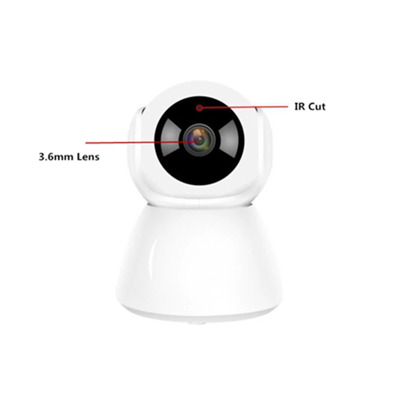 Беспроводная ip камера H.265 панорамная для помещения Full HD 2 МП Wi Fi двусторонняя