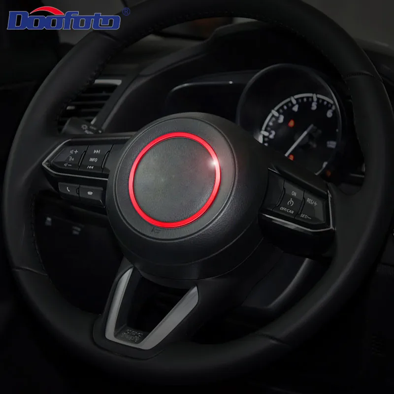 DOOFOTO крышка рулевого колеса украшение кольцо для Mazda 2 3 6 GH CX5 CX-5 CX3 CX-3 CX 7 автомобильный Стайлинг Аксессуары для интерьера