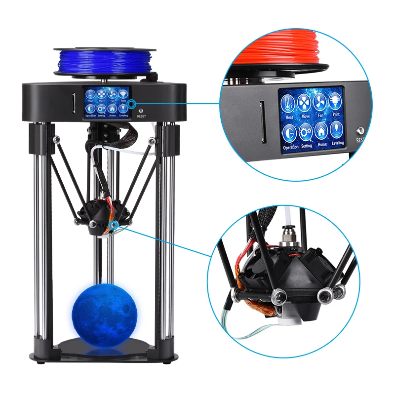 BIQU мини маг impressora delta 3d Принтер Комплекты рамка полный assmbly многоцветный с принтер