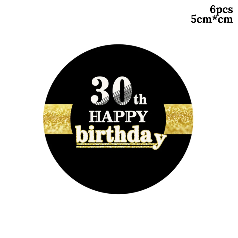6pcs Paper Sticker JOY-ENLIFE 1 комплект мужские и женские Стиль 30th на день рождения реквизит для фотосессии смешные усы 30 годовщина украшения для вечеринки, дня рождения поставки - Цвет: 6pcs Paper Sticker