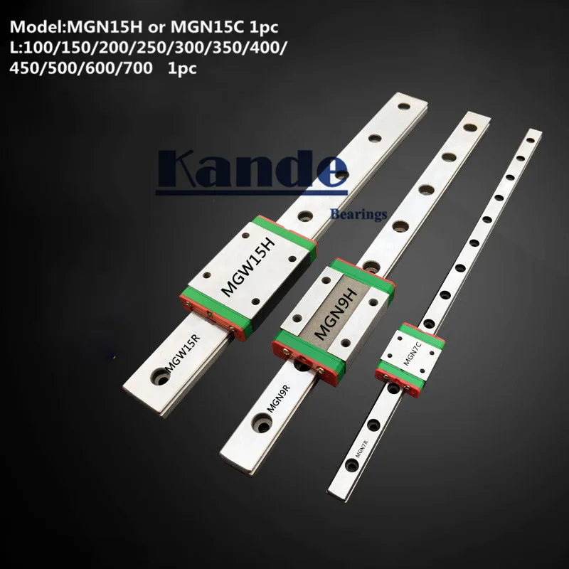MGN15 CNC 15 мм миниатюрная линейная направляющая MGN15C 600 700 800 MGN15H каретка или