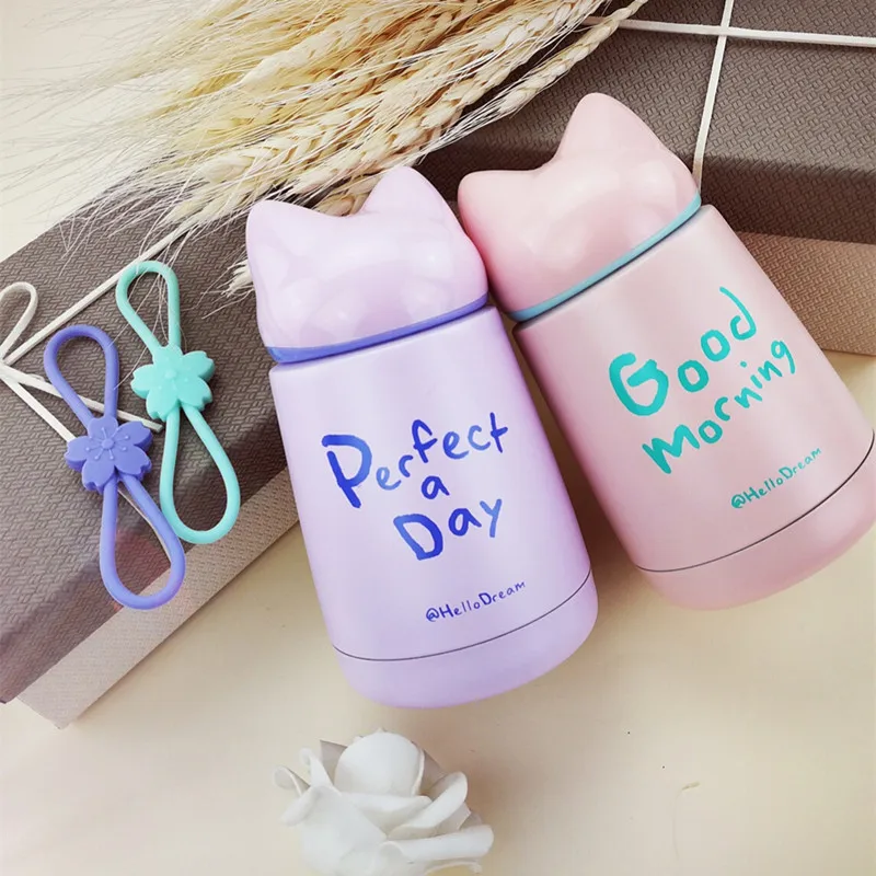 Free Custom 2019 New HOT SALE The Fox Vacuum Flasks 304 Stainless Steel Thermos Cup 300ml Office Drinking Water Bottle Gift Mug | Дом и сад