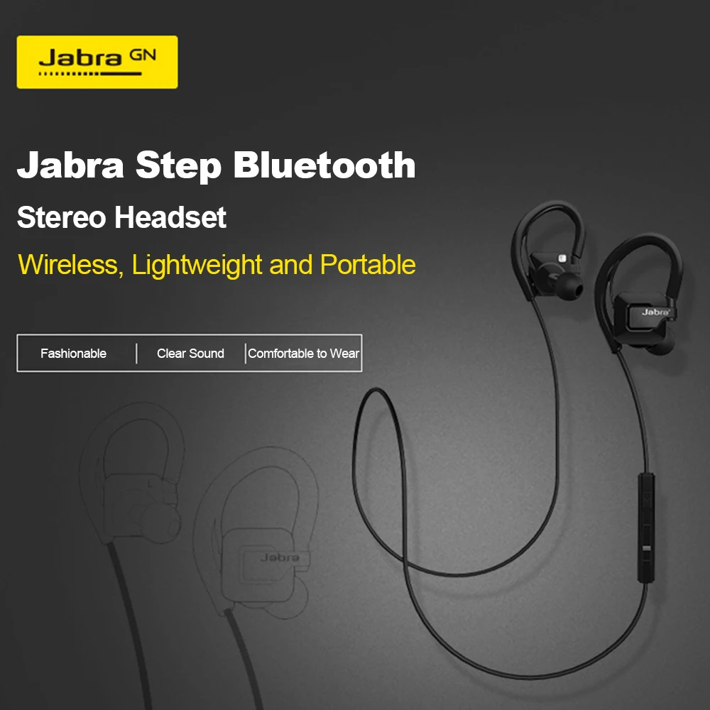 Jabra шаг беспроводные Bluetooth стерео наушники спортивные наушники музыка гарнитура с шумоподавлением Микрофон многофункциональная технология