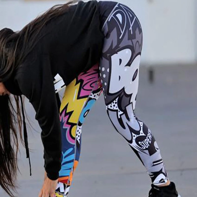 

Summer Autumn New 3D Letter Letter Print Leggings Women Letters Figure Printed Legging Fitness Pants Yoga Pants
