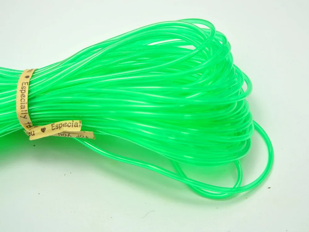 Прозрачная зеленая резиновая трубка 2 мм 10 метров Обложка для ювелирного шнура