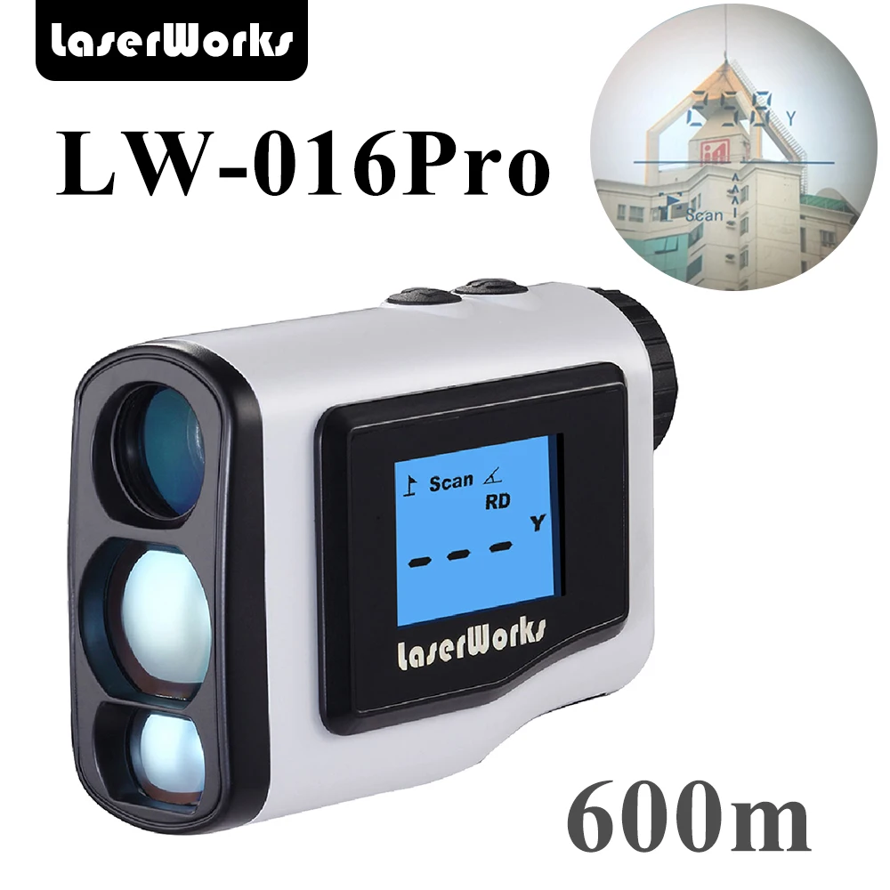 LaserWorks дальномер для гольфа 600 ярдов с компенсатором наклона режим