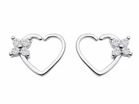 50pcs body jewelry piercing cz heart flowers nose hoop ring ear helix daith cartilage tragus earring nose septum ring bend new
