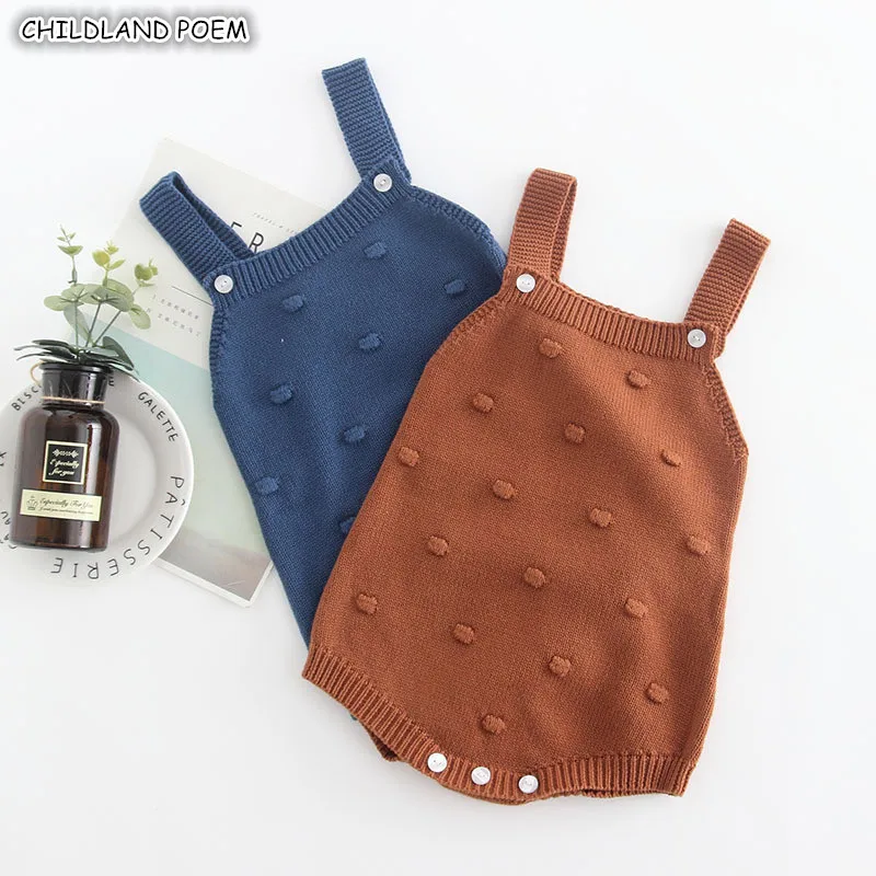 Knitted Baby Rompers Autumn New born Clothes Jumpuit Newborn Boy Infant Toddler Overalls Girls Romper | Мать и ребенок