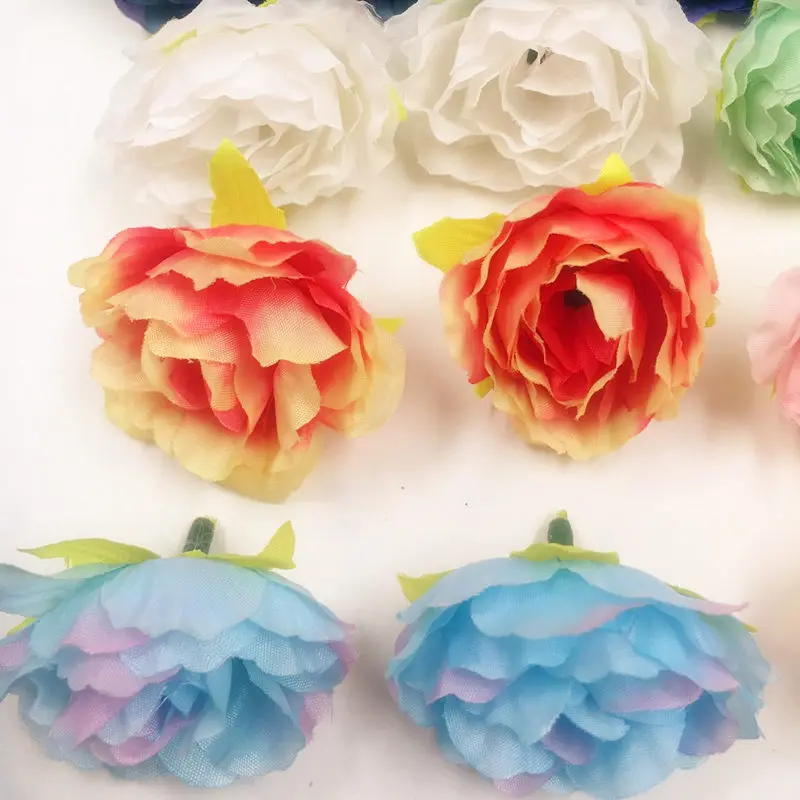 HINDJEF 10pcs Blooming Peony Cloth Artificial Flowers For Wedding Party Home Room Shoes Hats Decoration Marriage Silk | Дом и сад