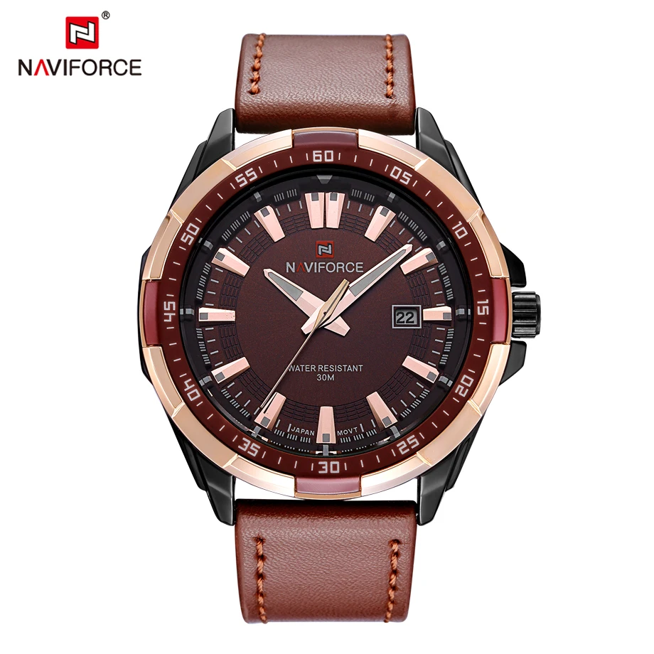 Часы наручные NAVIFORCE Мужские кварцевые роскошные брендовые модные спортивные