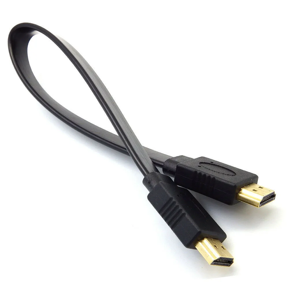 Full HD короткий HDMI штекер-штекер плоский кабель Шнур для аудио видео TV PS3 30 см |