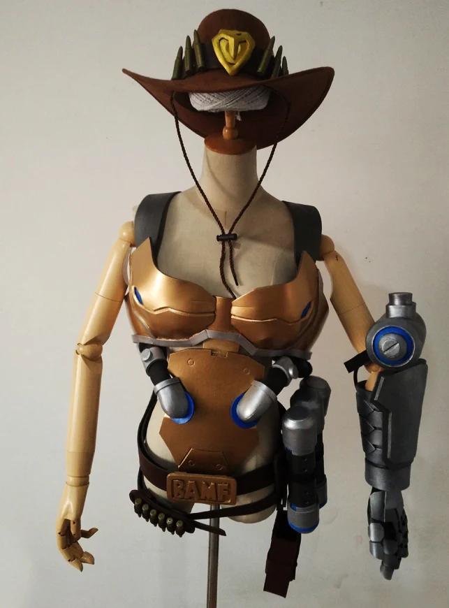 Настраиваемый Overwatch McCree genderbent Armor Cosplay купить|Страшные костюмы| |