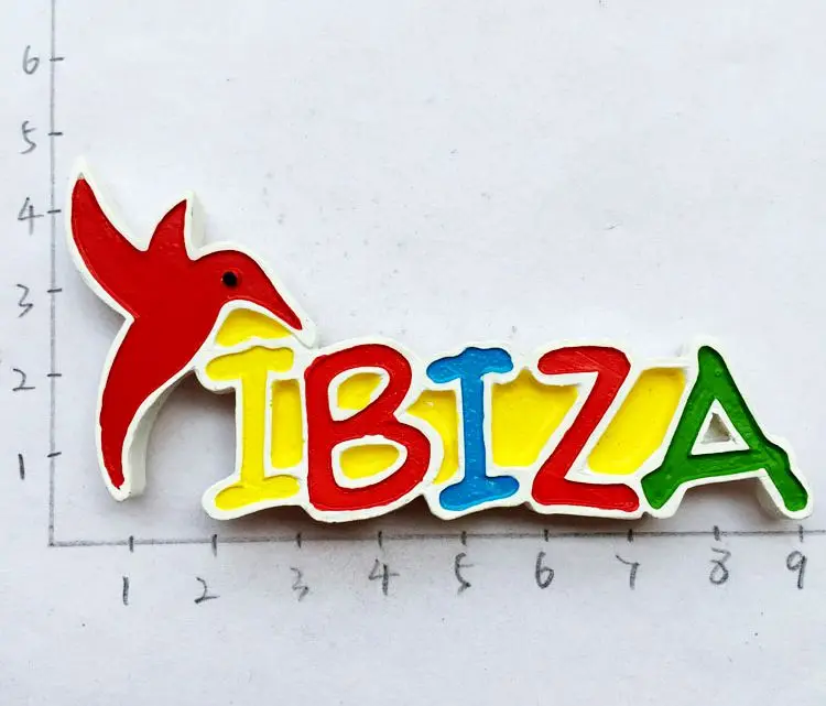 001 Ручная роспись Испания Ibiza письмо 3D магниты на холодильник сувениры для туристов холодильник магнитная наклейка домашний декор - Цвет: 001